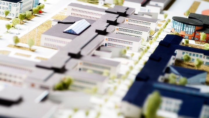 Photo of e model of Campus Örebro.