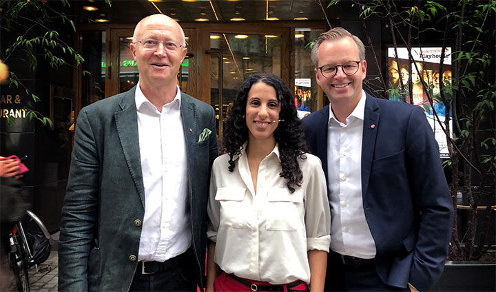 Johan Schnürer, Amy Loutfi och Mikael Damberg