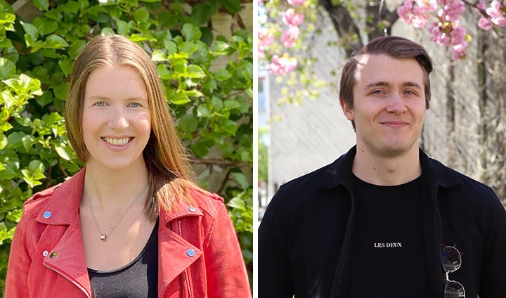 Julia Alfredsson och Karl Eriksson, studenter på Civilingenjörsprogrammet vid Örebro universitet.