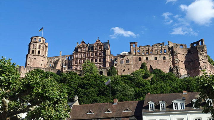 Slottsruinen i Heidelberg.