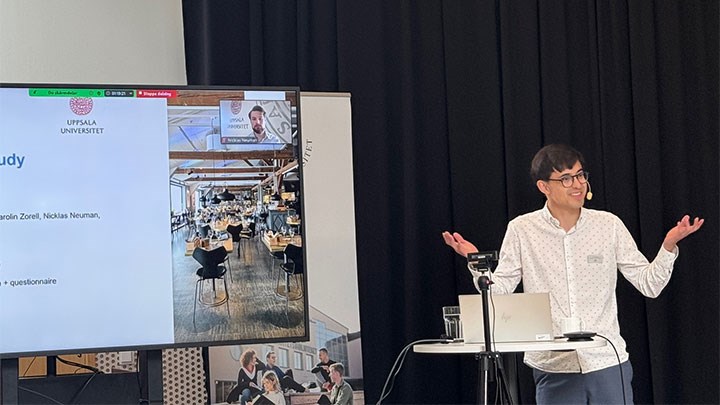 Hallå där, Iuri Baptista, som nyligen deltog i seminarieserien Food & Health@ORU tillsammans med Nicklas Neuman, docent vid Institutionen för kostvetenskap vid Uppsala universitet. Tillsammans berättade de om insikter från experiment som undersöker sociala influenser på matbeteende.