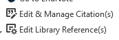 Skärmutklipp med texten "Edit & Manage Citation(s)".