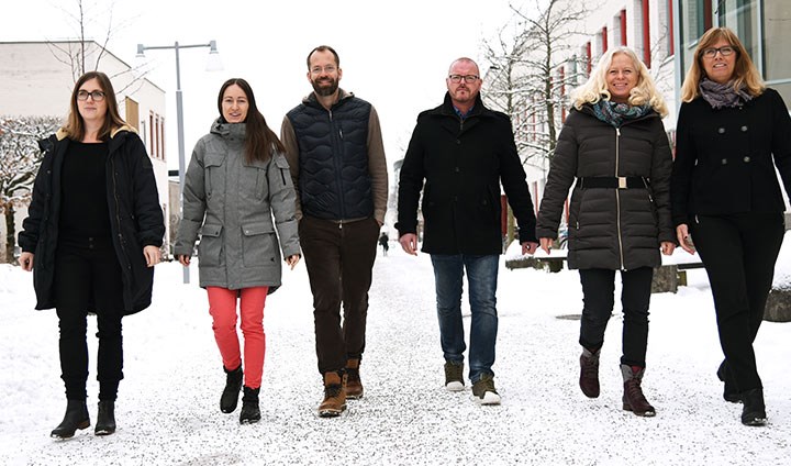  Årets deltagare i Social Impact Lab: Jenny Alsarve, Terese Glatz, Per Forsberg, Jürgen Degner, Susanne Rosendahl och Kristina Collén. Saknas på bilden gör Simon Schierup.