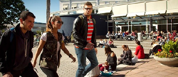 Students on campus