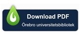 A blue rectangle with a green drop and the text "Download PDF, Örebro universitetsbibliotek".