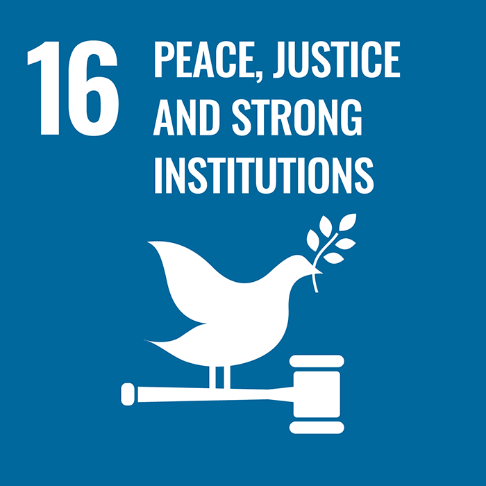 Icon Goal 16 Peace justice and strong institutions