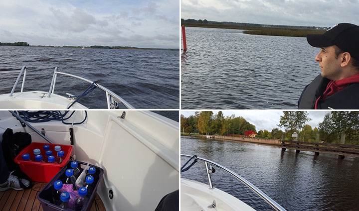 Pictures from the river Svartån and the lake Hemfjärden, where the researchers took the water samples.