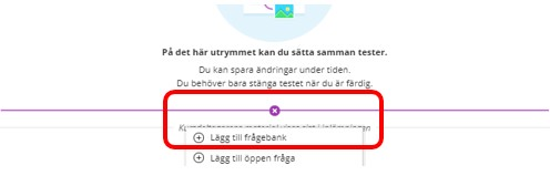 Skärmbild - Lägg till frågebank