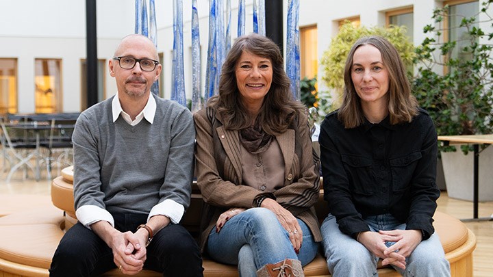 Magnus Hansson, Barbro Bergfeldt och Sofia Bergbom. 