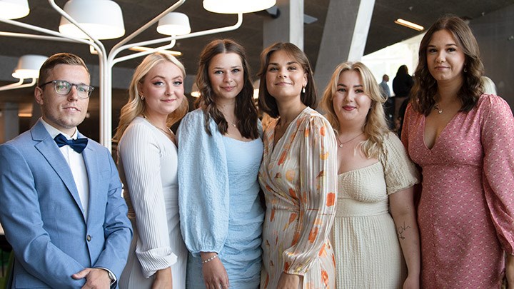 Felix Edvardsson, Kristin Kandell, Elin Isacsson, Maja Lindström, Evelina Gustafsson och Sara Andersson.