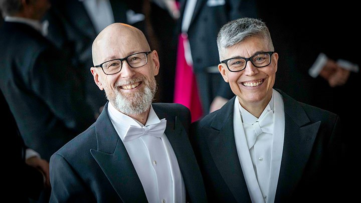 Magnus Lodefalk och Matilda Wurm i minglet i Nova.