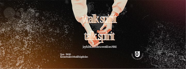 Tecknade händer med texten walk spirit, talk spirit