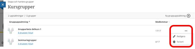 skärmbild -redigera kursgrupper