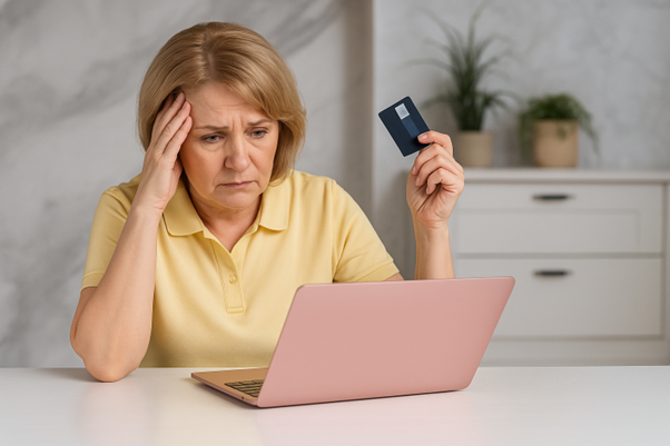 Picture of a woman by a computer