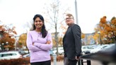 Savitha Sam Abraham, postdoktor i datavetenskap, och Andreas Persson, forskare i datavetenskap.