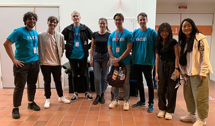 Exchange students in Långhuset at Örebro University.