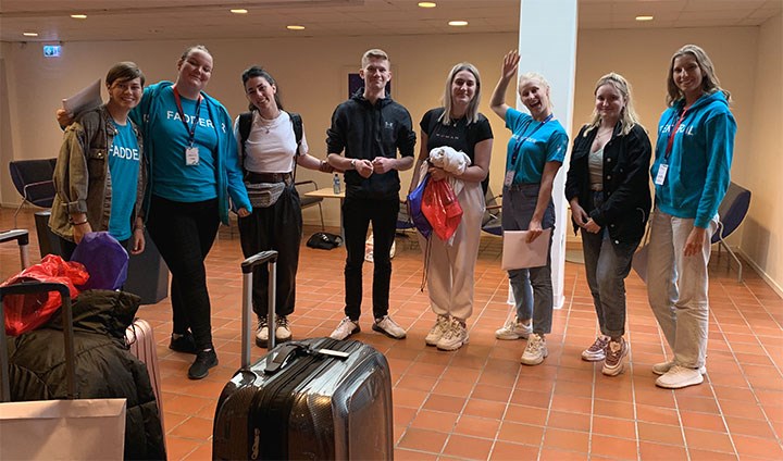 Exchange students in Långhuset at Örebro University.