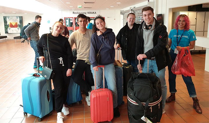 Exchange students in Långhuset at Örebro University.