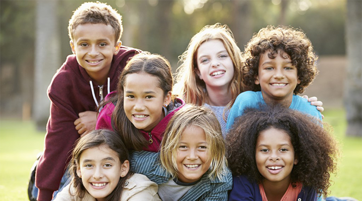 Seven children. They are happy. 