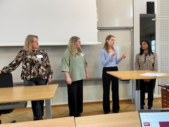 Fil Dr Serena Bauducco (i blått) under ett symposim om tonårssömn