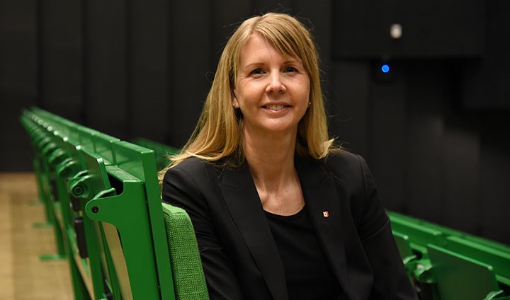 Ulrika Franzén, ansvarig för externa möten i  Aula Nova. 