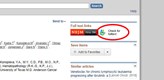 Skärmbild från PubMed där ikonen Check for fulltext är inringad.