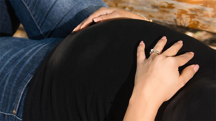 En gravid kvinna.