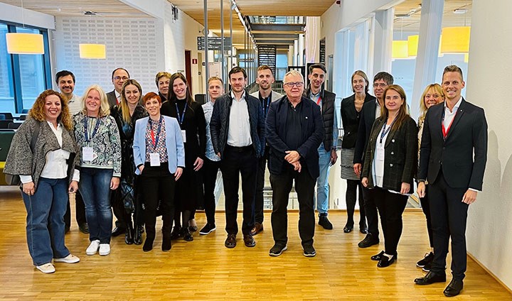  Representatives from faculties of medicine and health within the NEOLAiA alliance discussed future collaborations in both research and education. Professor Dimitri Beeckman can be seen on the far right in the picture.