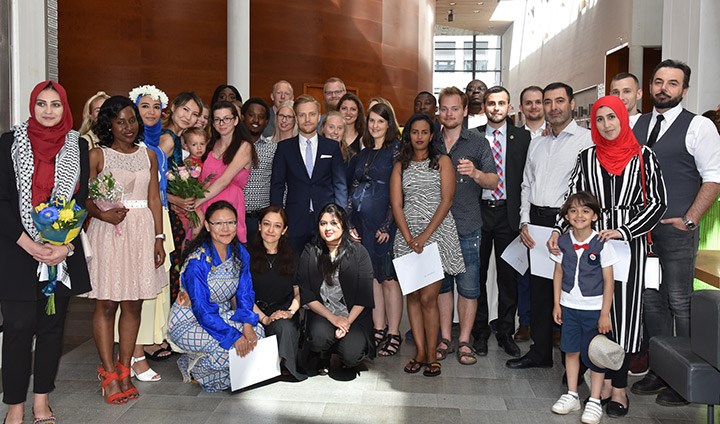 Group picture of international master's students