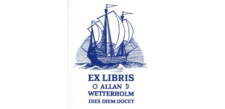 Bild på Allan Wetterholms Ex Libris