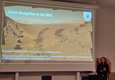 Stephanie Lowry presenting her research