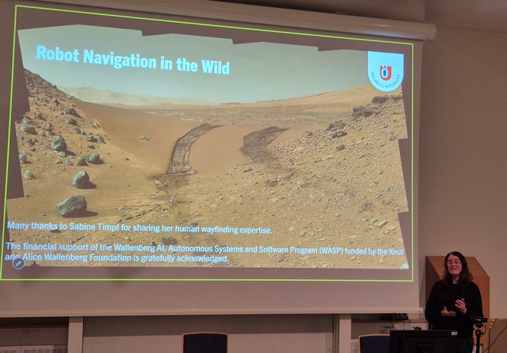 Stephanie Lowry presenting her research