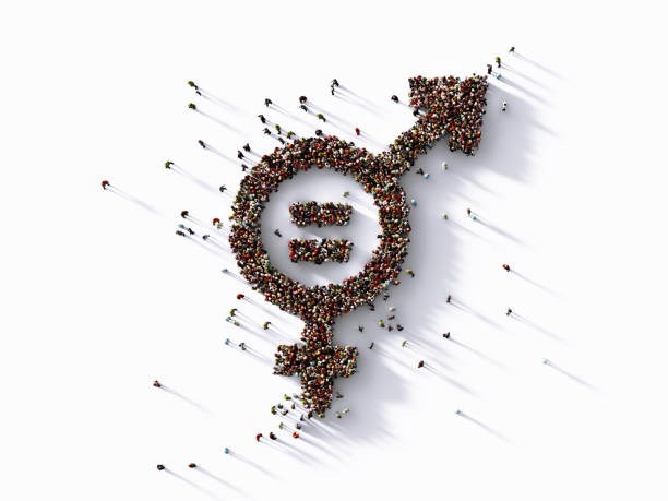 Symboler för man och kvinna i balans 