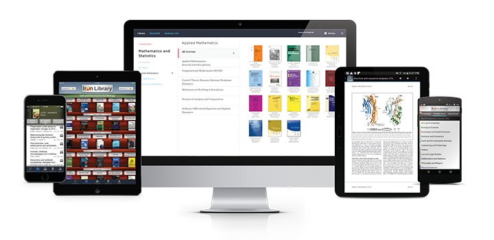 Different devices showing BrowZine.