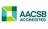 AASCBs ackrediteringslogotype - en fyrkant i turkost och två nyanser av grönt.