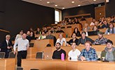 Teknikstudenter lyssnar på föreläsning