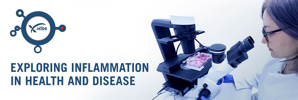 En forskare med mikroskop.