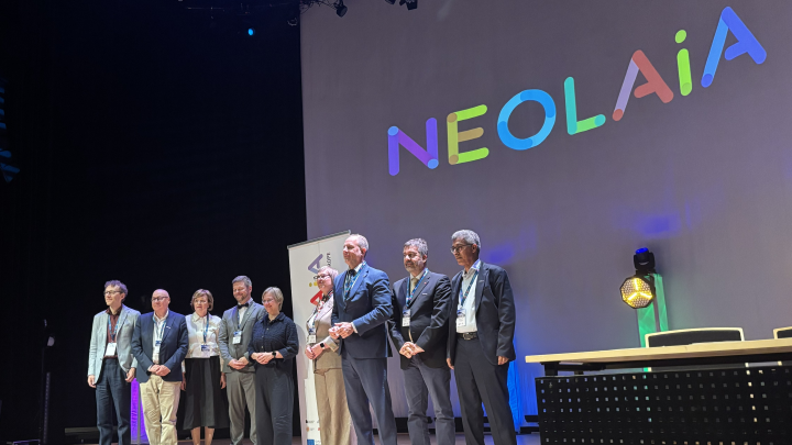 NEOLAiA’s vice-chancellors gathered on stage.