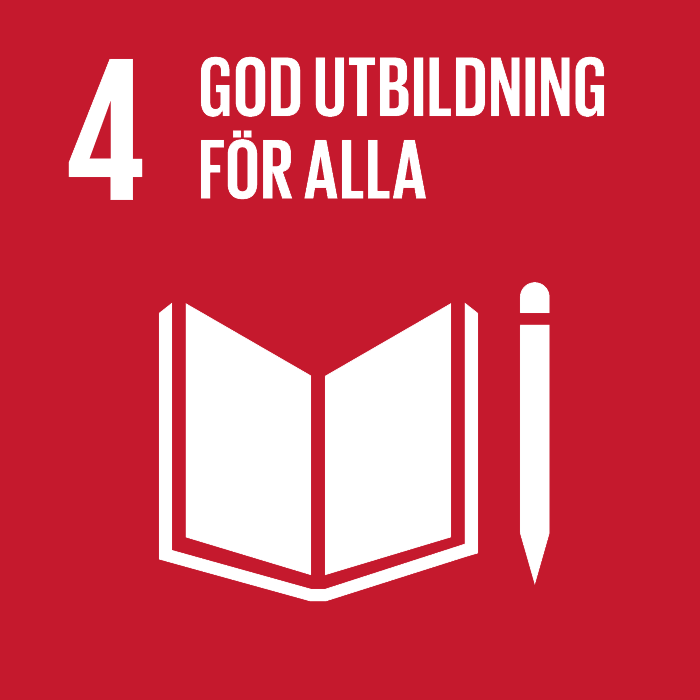 Ikon hållbarhetsmål 4 God utbildning för alla