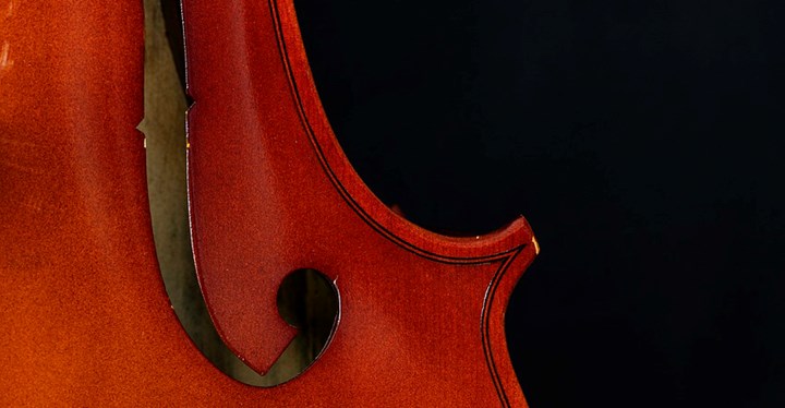 närbild på cello