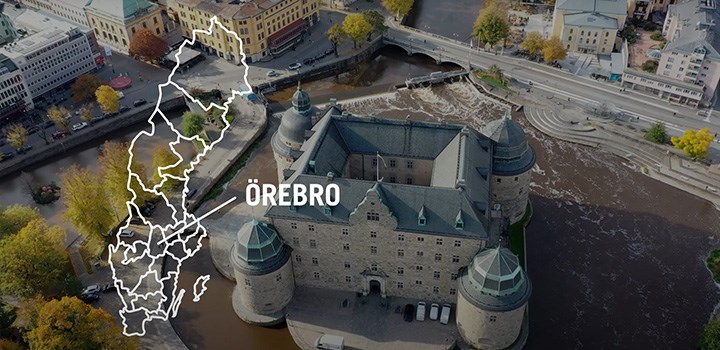 Bild över centrala Örebro