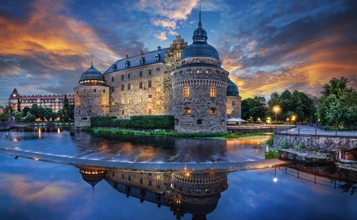 Örebro slott utifrån, Svartån