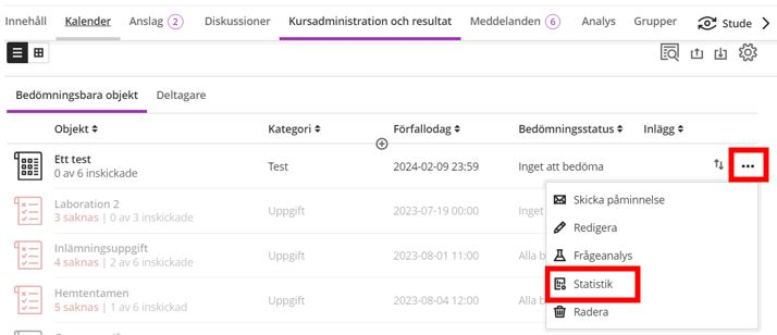 skärmbild objektstatistik