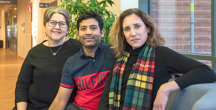 Karin Franzén, Ashok Kumawat och Cecilia Bergh.