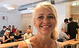 Anna Kremel innan seminarium i Almedalen startar