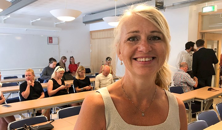 Anna Kremel innan seminarium i Almedalen startar
