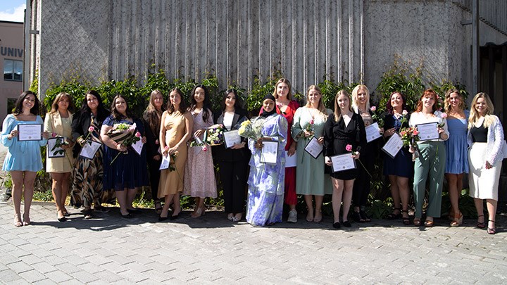 Studenter från programmet Språk, retorik och kommunikativt ledarskap.