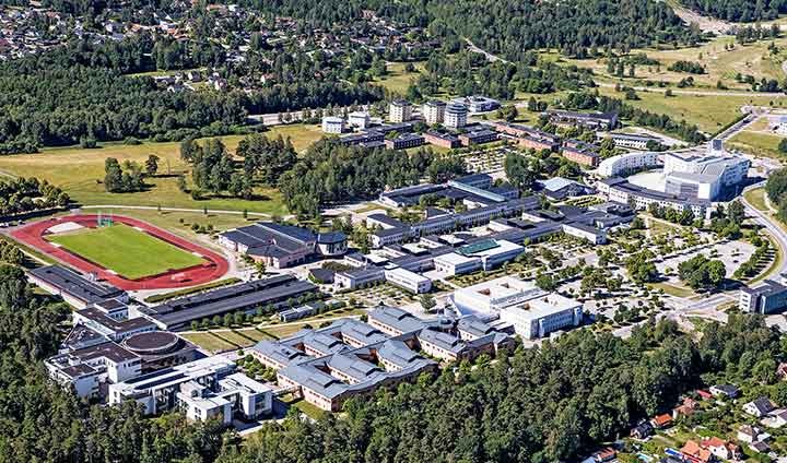 Flygfoto över Campus Örebro