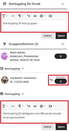 sk&auml;rmbild redigera gruppresultat