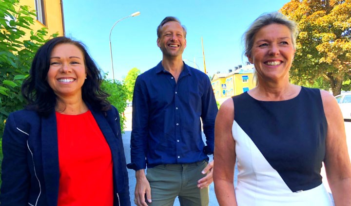 Anna Skogh, Fredrik Stenman och Anna Ragén.